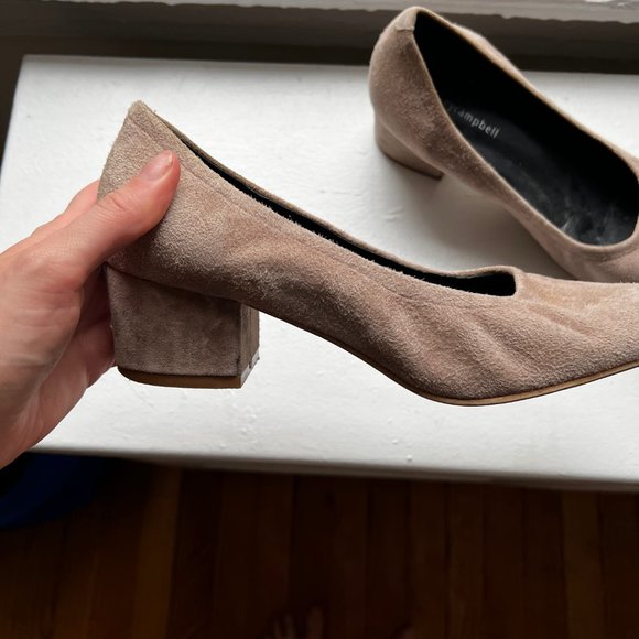 Jeffrey Campbell Rose Pink Bitsie Heels Suede - Picture 4 of 6